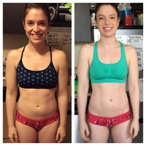 Left: Day 1 of 24-Day Challenge Right: Day 24 of 24-Day Challenge